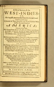 Cover of: A new survey of the West-Indies: or, The English American his travel by sea and land by Thomas Gage
