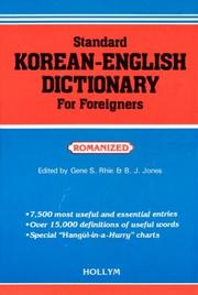 Cover of: Standard Korean-English dictionary for foreigners: romanized
