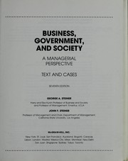 Cover of: Business, Government, and Society: A Managerial Perspective : Text and Cases (Mcgraw-Hill Series in Management)