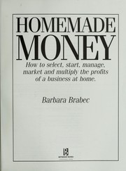 Cover of: Homemade money by Barbara Brabec