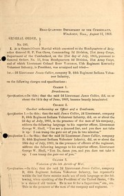 General order by United States. Army of the Cumberland