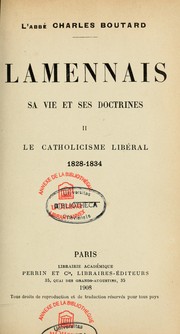 Cover of: Lamennais: sa vie et ses doctrines