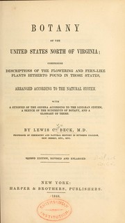 Cover of: Botany of the United States north of Virginia