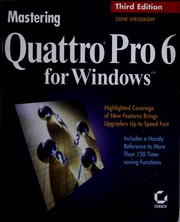 Cover of: Mastering Quattro pro 6 for Windows