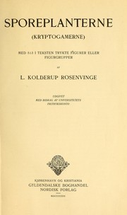 Cover of: Sporeplanterne (kryptogamerne) by L. Kolderup Rosenvinge