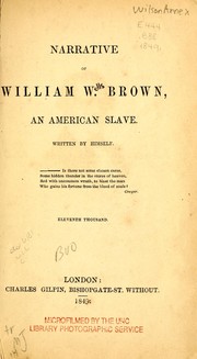 Cover of: Narrative of William W. Brown, an American slave