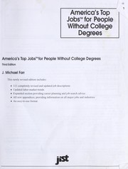 Cover of: America's top jobs for people without college degrees