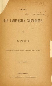 Cover of: Ueber die Laminarien norwegens