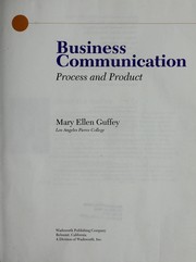 Cover of: Business Communication by Mary Ellen Guffey