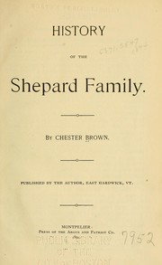 Cover of: History of the Shepard family