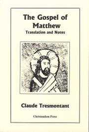 Cover of: The Gospel of Matthew