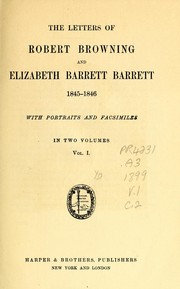 Cover of: The letters of Robert Browning and Elizabeth Barrett Barrett, 1845-1846.