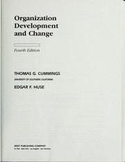 Cover of: Organization, development and change by Thomas G. Cummings