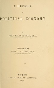Cover of: A history of political economy