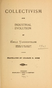 Cover of: Collectivism and industrial evolution by Emile Vandervelde