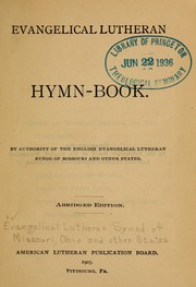 Cover of: Evangelical Lutheran hymn-book