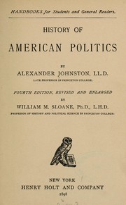 Cover of: History of American politics
