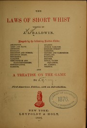 Cover of: The laws of short whist by Baldwin, John Loraine
