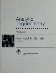 Cover of: Analytic trigonometry with applications by Raymond A. Barnett