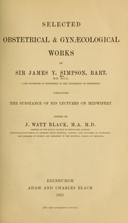 Cover of: The Works of Sir James Y. Simpson