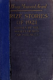 Cover of: O. Henry memorial award prize stories of 1921