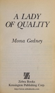 Cover of: A Lady of Quality