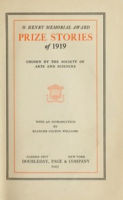 Cover of: Prize stories [of] 1919