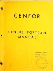 Cover of: CENFOR by United States. Bureau of the Census