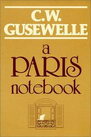Cover of: A Paris notebook