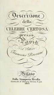 Cover of: Descrizione della celebre Certosa presso Pavia