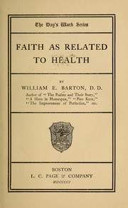 Cover of: Faith as related to health
