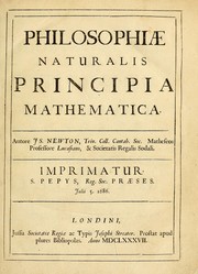Philosophiae naturalis principia mathematica by Sir Isaac Newton