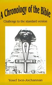 Cover of: A Chronology of the Bible: Challenge to the Standard Version (B.C.P. Pamphlet)