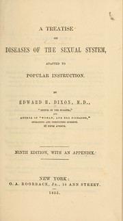Cover of: A treatise on diseases of the sexual system