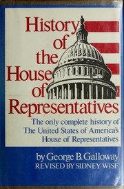 Cover of: History of the House of Representatives