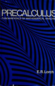 Cover of: Precalculus; fundamentals of mathematical analysis