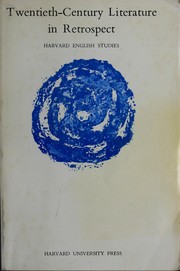 Cover of: Twentieth-century literature in retrospect.