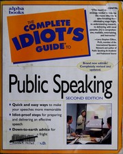 Cover of: The complete idiot's guide to public speaking
