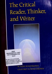 Cover of: The critical reader, thinker, and writer