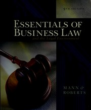 Cover of: Essentials of business law and the legal environment