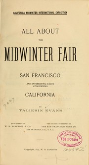 Cover of: All about the Midwinter fair, San Francisco | Taliesin Evans