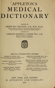 Cover of: Appleton's medical dictionary
