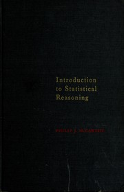 Cover of: Introduction to statistical reasoning