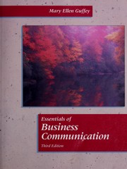 Cover of: Essentials of business communication by Mary Ellen Guffey