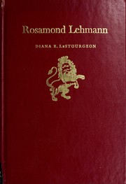 Cover of: Rosamond Lehmann