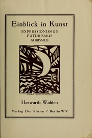 Cover of: Einblick in Kunst by Herwarth Walden