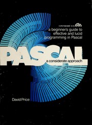 Cover of: Pascal: a considerate approach