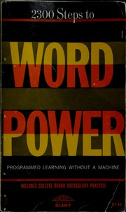 Cover of: 2300 steps to word power: programmed learning without a machine.