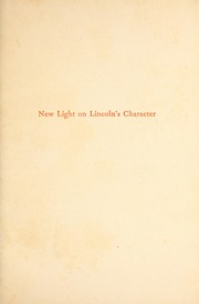 Cover of: New light on Lincoln's character: [prospectus]