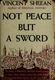Cover of: Not Peace But A Sword by Vance Havner